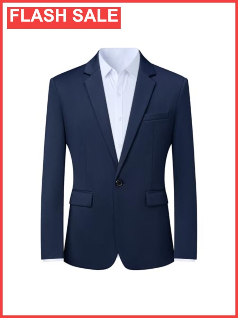 Mens Wrinkle Free One Button Slim Fit Sport Coat Blazer